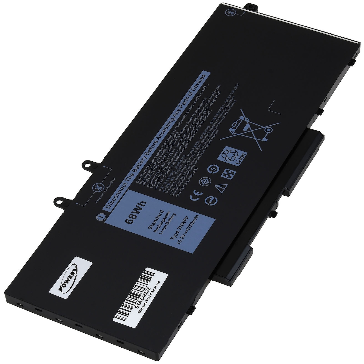 Powery Akku passend für Laptop Dell Latitude 5401, Latitude 14 5410, Typ 3HWPP
