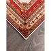 Red/White 126 x 32 x 0.3 in Area Rug - East Urban Home Ezgi Area Rug w/ Non-Slip Backing Metal | 126 H x 32 W x 0.3 D in | Wayfair