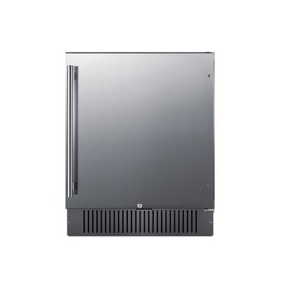 Summit FF27BSS 27" W Undercounter Refrigerator w/ 1 Section & 1 Door, 115v, White, Silver