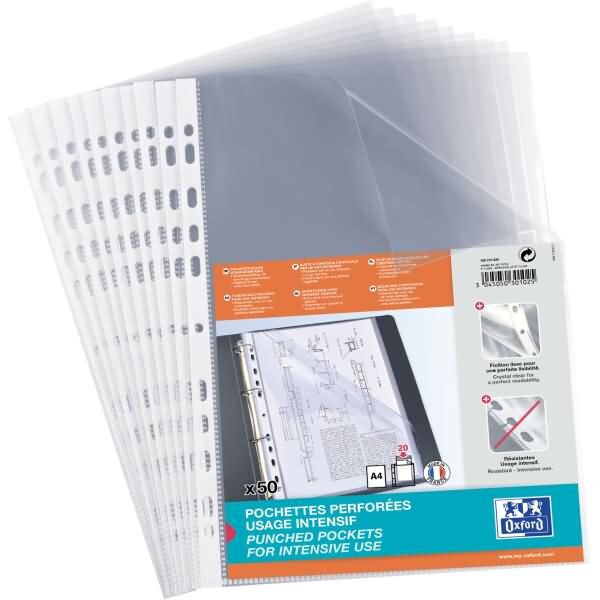 Oxford Prospekthülle Standard A4 90my glasklar VE=50 Stück Image