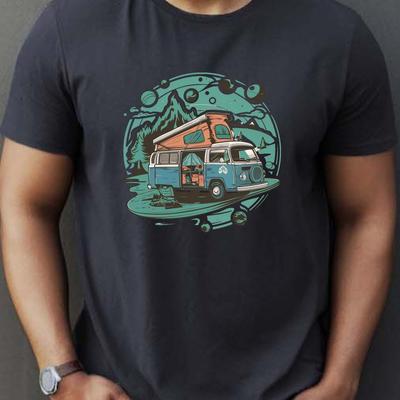 TEMU Sky Wrinkle - Mens T-shirt - Front Shoulder Fit Image