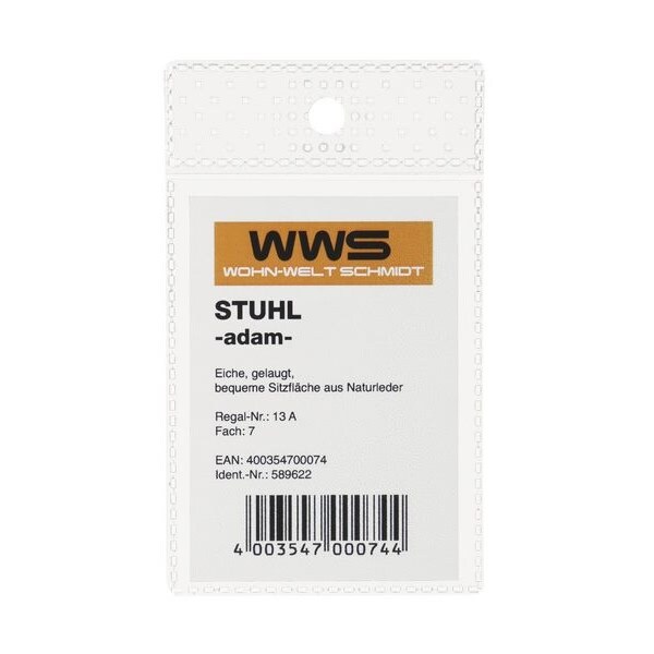 Durable Etiketten-Schutzhülle A5 mit Kopfleiste und Öse 100 Stück Image