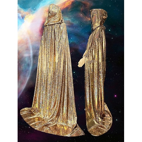 Walpurgisnacht Hexe Karneval Umhang Mittelalterlich Erwachsene Herren Damen Karneval Maskerade Leistung Party Einfaches Karnevalskostüm Verkleiden Image