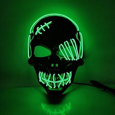 Halloween leuchtende Maske mit LED-Leuchten, Skelett-Piratenmaske, Halloween-Maske für Festival, Cosplay, Halloween-Requisite, Karnevalsgeschenke Image