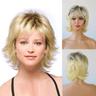 Short Wigs for White Women Gray Wig for White Women Pixie Cuts Wigs for Older Women Full Curly Hair for Daily (#1 56cm 22.05inch (Recommended for small head