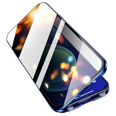 Anti Peeping Privacy Magnetic Case For Apple iPhone 15 14 Pro Max Plus 13 12 Mini 11 Pro Max Double Sided Glass 360 Protection Anti episo Magnetic Adsorption Case with Safety Lock Father's Day Gifts