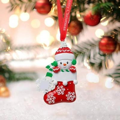 Christmas Ornament Baby'S First Christmas Gender Neutral Snowbaby In Stocking With Snowflake Christmas Tree Ornament Decoration-Personalized Gifts