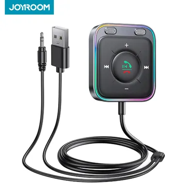 Joyroom Bluetooth 5.4 Car Adapter With Dual Mics Noise Cancellation AUX Bluetooth Wireless Receiver