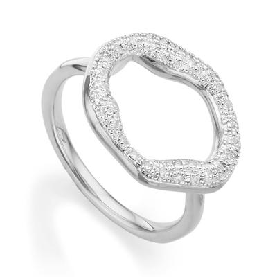 Sterling Silver Riva Diamond Circle Ring Diamond