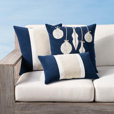 Winter Ornament Indoor/Outdoor Pillow by Elaine Smith - Winter Ornament, 20" x 20" Winter Ornament - Frontgate
