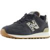 Sneaker NEW BALANCE "WL574", Gr. 40,5, schwarz-weiß (anthrazit), Leder, Textil, sportlich, Schuhe