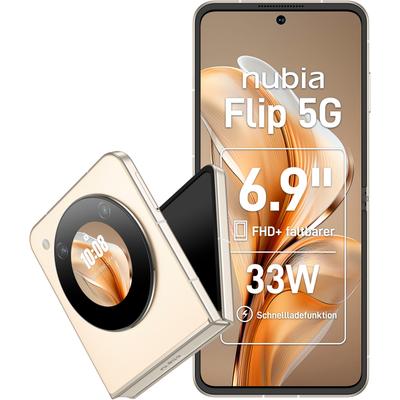 NUBIA Smartphone "nubia Flip 5G" Mobiltelefone Gr. 256 GB, goldfarben (gold) Bestseller