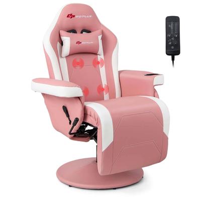 Goplus Massage Gaming Recliner Height Adjustable Racing Swivel Chair - See Details