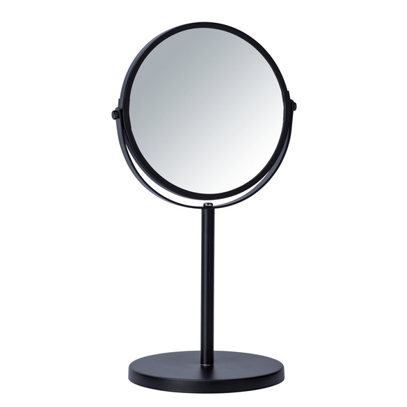 WENKO Kosmetik-Standspiegel Assisi Ø 17 cm Schwarz Image
