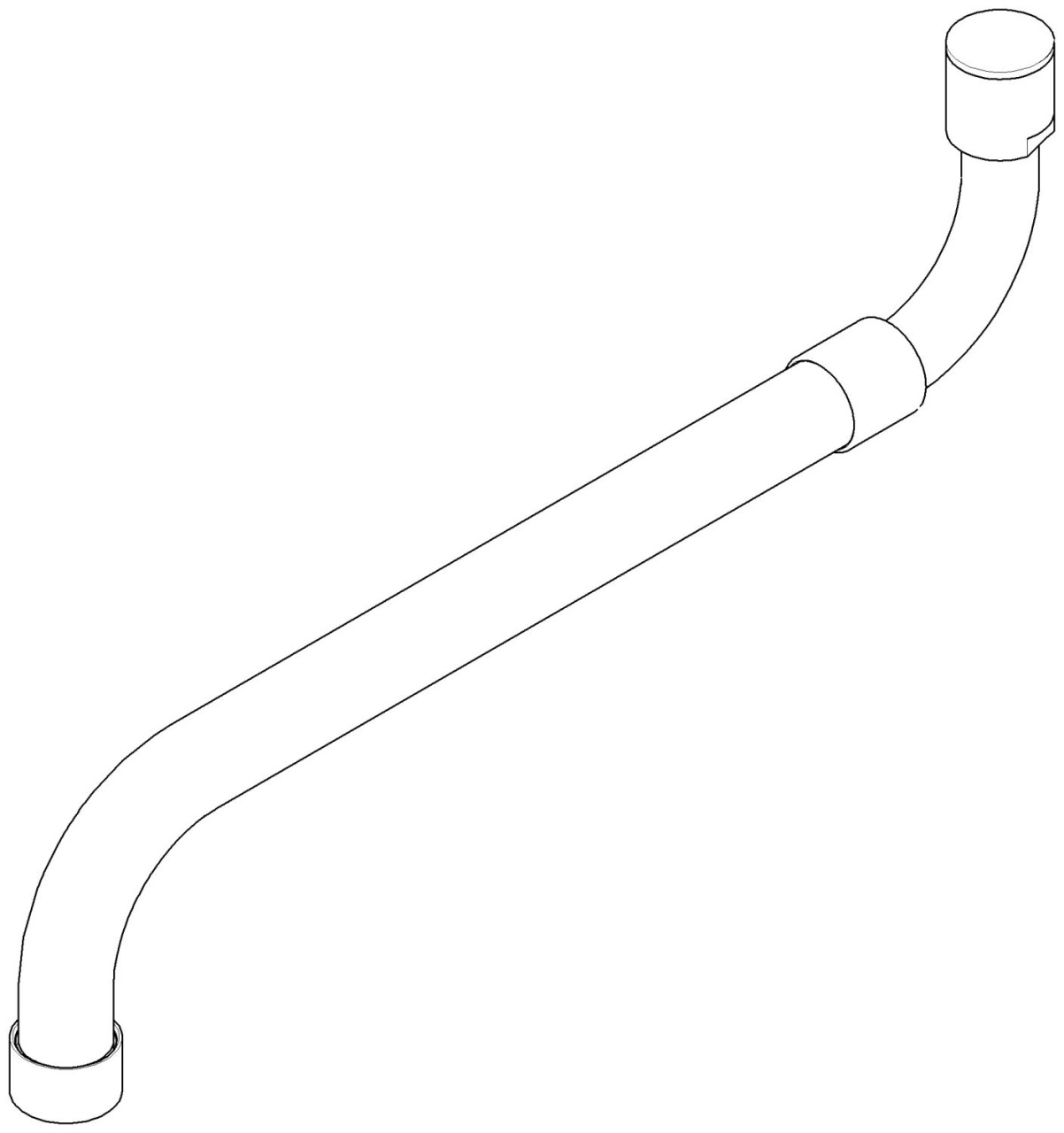 Dornbracht Auslauf für Spültisch Wand Ersatzteile 04282507500 D. 18 x 225 mm Platin gebürstet 04282507500-06 Image