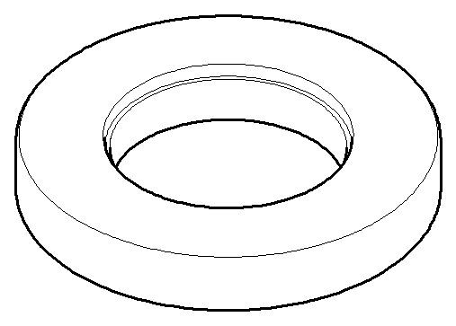 Dornbracht Rosette Ersatzteile 092797040 D. 60 x 9 x D. 35 mm Dark Platinum gebürstet 092797040-99 Image