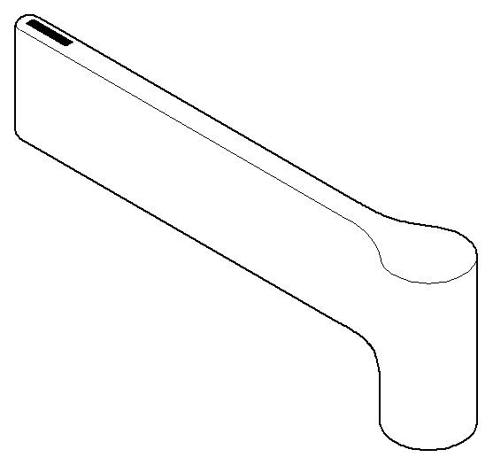 Dornbracht Griff Ersatzteile 092080013 14 x 30 x 90 mm Chrom 092080013-00 Image