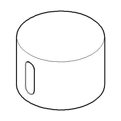 Dornbracht Griff Ersatzteile 092097021 D. 37 x 25 mm Platin 092097021-08 Image