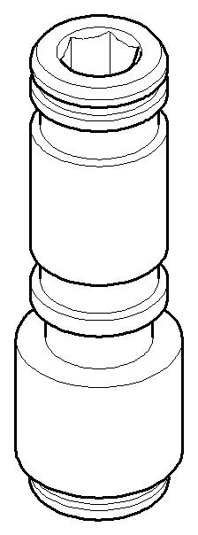 Dornbracht Nippel Ersatzteile 092403273 D. 24 x 75,50 mm Platin gebürstet 092403273-06 Image
