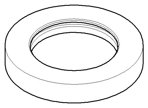 Dornbracht Rosette Ersatzteile 092810055 D. 60 x D. 38,2 x 10 mm Platin gebürstet 092810055-06 Image