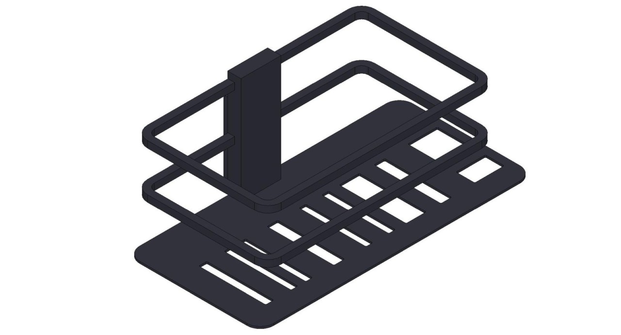 Giese Duschkorb Piano mit seitlichem Halter für Rasierer schwarz matt, 30764-14 30764-14 Image