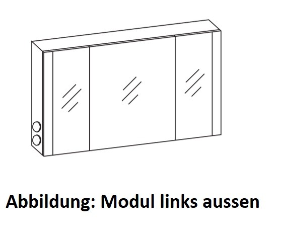 Artiqua LED-Spiegelschrank, Oxid Dunkelgrau quer, 071-SET-3-12-ZU-723 071-SET-3-12-ZU-723 Image