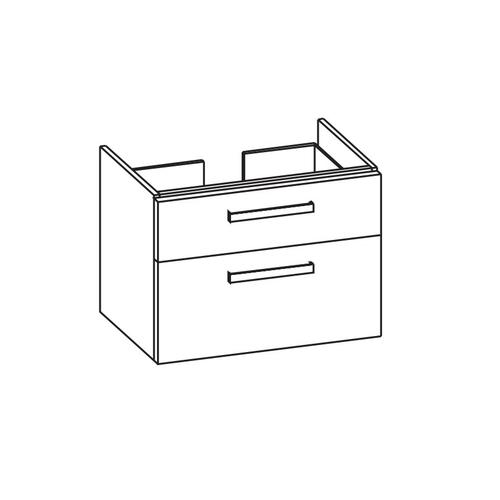 Artiqua 413 Waschtischunterschrank für Renova Plan 122175 Anthrazit Glanz, 413-WU2L-3-K18-7065-51 413-WU2L-3-K18-7065-51