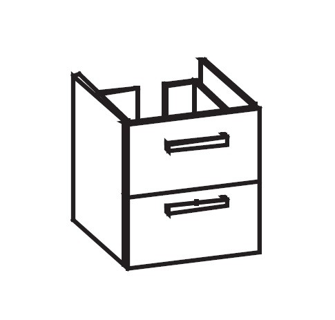 Artiqua 414 Waschtischunterschrank für Memento 513351, 513353 Anthrazit Glanz, 414-WU2L-V155-7065-51 414-WU2L-V155-7065-51 Image