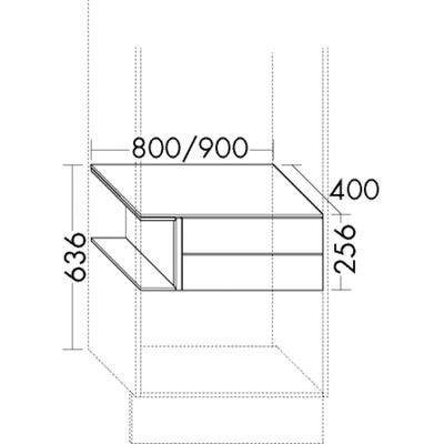Burgbad Innnenschubkasten rc40 System PG2 256x900x400 Trend-/RAL-Farbe Ultramatt, ACGY090LF5782 ACGY090LF5782 Image