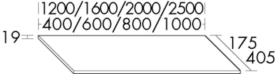 Burgbad Abdeckplatte rc40 System PG2 19x402x175 Asteiche Natur, APEW040F4117 APEW040F4117 Image