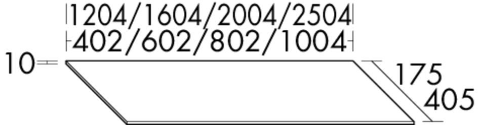 Burgbad Abdeckplatte rc40 System PG1 10x2004x405 Sand Matt, APFN200F4016 APFN200F4016 Image