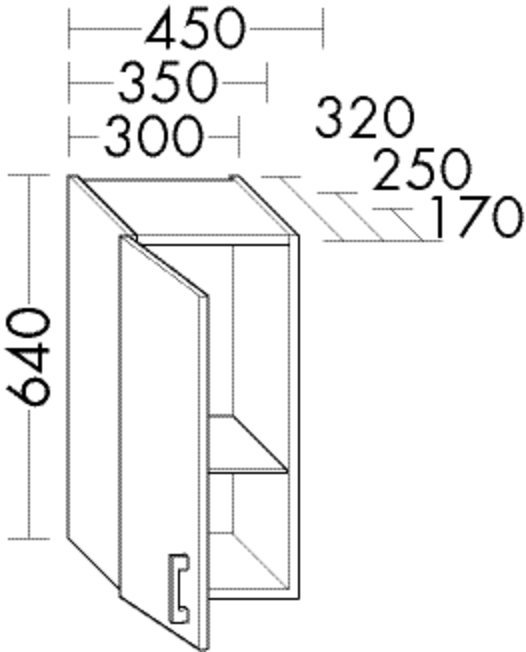 Burgbad Hängeschrank Sys30 PG4 Sana 640x350x320 Salbeigrau Hochglanz, H3547LF5968 H3547LF5968 Image