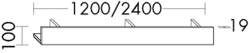 Burgbad Passblende rc40 System PG2 100x2400x139 Sand Ultramatt, PBAJ240F5775 PBAJ240F5775 Image