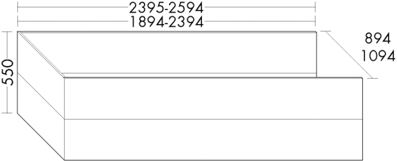 Burgbad Wannenverkleidung Lichtgrau Hochglanz, SEVP200LF0091F1524 SEVP200LF0091F1524 Image