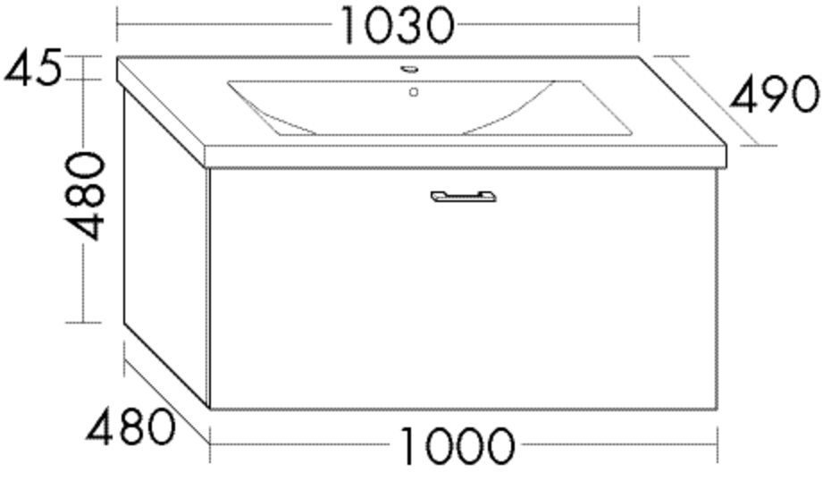 Burgbad Keramik Waschtisch-Set Sys30 PG4 Sana Asteiche Natur/Alpinweiss, SFAV103F6025C0001 SFAV103F6025C0001 Image