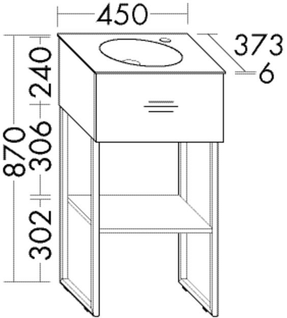 Burgbad Mineralguss Waschtisch-Set Coco HGL Nussbaum Natur/Alpinweiss, SFHQ045LF2856C0001 SFHQ045LF2856C0001
