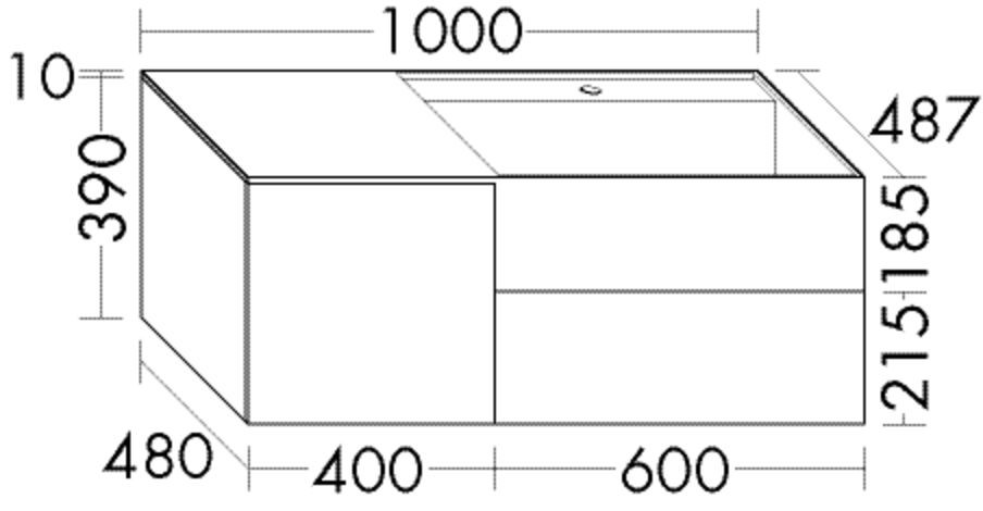 Burgbad Mineralguss Waschtisch-Set rc40 System PG2 Schilf Hochglanz/Weiß Velvet, SFYH100RF4002C0037 SFYH100RF4002C0037 Image