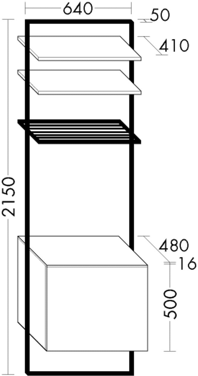 Burgbad Paneelsystem rc40 System PG2 2160x590x480 Eiche Finline Hell, SFYT059LF4107 SFYT059LF4107 Image
