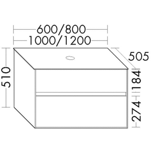 Burgbad Waschtischunterschrank rc40 Solitaire Matt Dunkelgrau Matt/Grau Matt, SGAX060F4511A0108 SGAX060F4511A0108