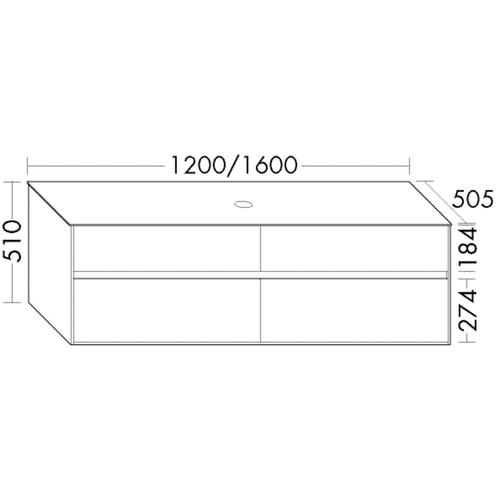 Burgbad Waschtischunterschrank rc40 Solitaire Matt Dunkelgrau Matt/Grau Matt, SGAZ120F4511A0108 SGAZ120F4511A0108