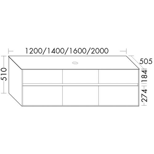 Burgbad Waschtischunterschrank rc40 Eiche Weiß/Eiche Natur, SGBK120F4612A0033 SGBK120F4612A0033