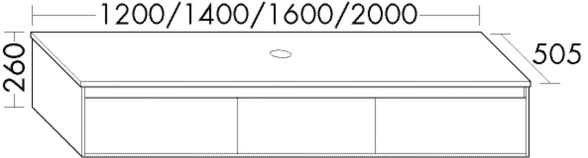 Burgbad Waschtischunterschrank rc40 Eiche Dark Chocolate/Lichtgrau Hochglanz, SGBM160F4616A0131 SGBM160F4616A0131 Image