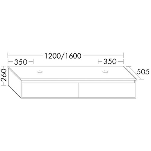 Burgbad Waschtischunterschrank rc40 Solitaire Matt Weiß Matt/Weiß Matt, SGBP120F4500A0066 SGBP120F4500A0066