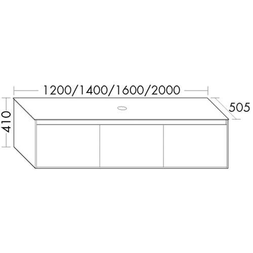 Burgbad Waschtischunterschrank rc40 Solitaire Matt Dunkelgrau Matt/Grau Matt, SGBT140F4511A0108 SGBT140F4511A0108