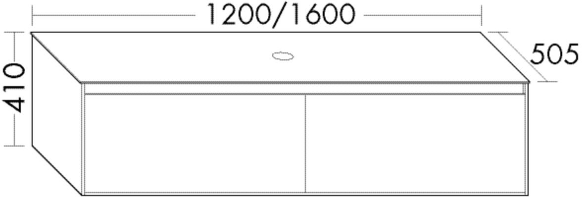 Burgbad Waschtischunterschrank rc40 Bambus Natur/Trendfarbe Hochglanz, SGBX160F4607A0318 SGBX160F4607A0318 Image