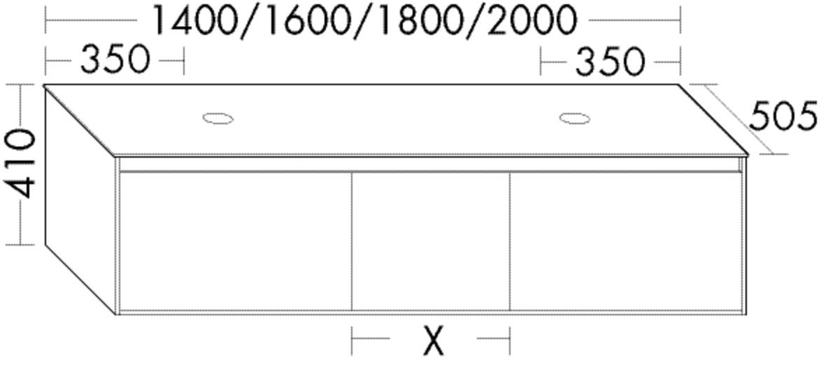 Burgbad Waschtischunterschrank rc40 Asteiche Natur/Dunkelgrau Matt, SGCA180F4615A0109 SGCA180F4615A0109 Image