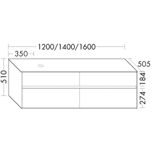 Burgbad Waschtischunterschrank rc40 Solitaire Matt Dunkelgrau Matt/Grau Matt, SGGF160LF4511A0108 SGGF160LF4511A0108