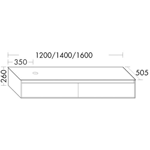 Burgbad Waschtischunterschrank rc40 Solitaire Matt Dunkelgrau Matt/Grau Matt, SGKO140LF4511A0108 SGKO140LF4511A0108