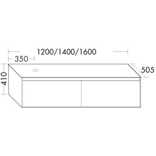 Burgbad Waschtischunterschrank rc40 Solitaire Matt Dunkelgrau Matt/Grau Matt, SGKP120RF4511A0108 SGKP120RF4511A0108