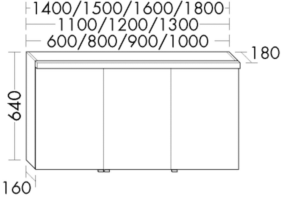 Burgbad Spiegelschrank Sys30 PG4 Sana 640x800x180 Trend-/RAL-Farbe Ultramatt, SPQA080F5773 SPQA080F5773 Image